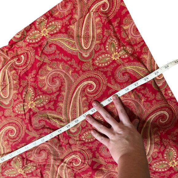 Pottery Barn Mira Anibel Red Paisley Euro Sham Single Pillow Cover Home - Picture 3 of 5